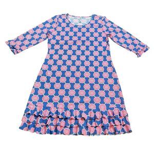 Lulu-B Pink and Blue Casual Dress‎ with 3/4 Sleeves, Size S, NWT